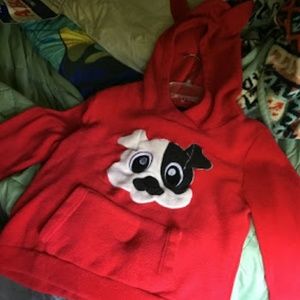 Fuzzy red hoodie